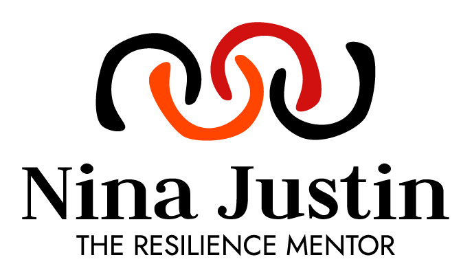 Nina Justin_The resilience mentor_logo_vertical_black_principal